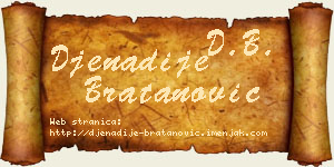 Đenadije Bratanović vizit kartica